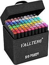 80 Colours Graphic Marker Pen, Colouring Pens Art Supplies, Artist Necessary Permanent Art Markers Twin Marker Pen Animation Design for Drawing Highlighting and Underlining
