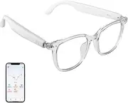 Bluetooth Smart Glasses for Women, AI Translation Glasses Supports 110+ Languages, Build in Mic Speakers, Color Change Lenses Transparent Frame with Polarized UV Protection for Travel & Business
