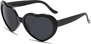 [ZANTESR] Heart Shaped Sunglasses for Women, Black Sunglasses with UV Protection and HD Polarized Lenses, Personalized Heart Sunglasses Perfect for Beach, Outdoor Sports, and Casual Parties