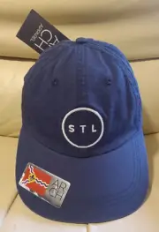Arch Apparel St Louis Adjustable Cap - Navy Blue STL Strap Back Cotton Hat - New
