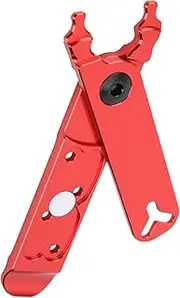 Bicycle Chain Pliers, Aluminum Alloy 4‑In‑1 Multi‑Functions Tool Bicycle Link Plier Chain Removal Tool (Red)