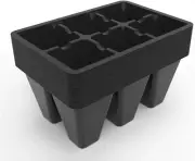 Gardzen 30 Pack Seed Starting Trays with Drainage Holes for Seedlings, Black