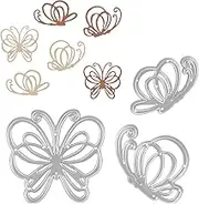 3pcs Die Cuts for Card Making, Metal Butterfly Cutting Dies with 3 Style Butterflies Cutting Dies Stencils Embossing Stencils Supplies for Stamps Scrapbooking Craft Paper