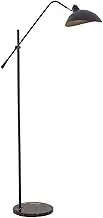 Modern Living Room Floor Lamp Bedroom Minimalist Design Vertical Desk Lamp Study Sofa Reading Lamp (Excluding Light Source) Standing Light(Black)