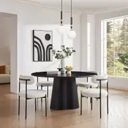 Sora Round Dining Table in Black