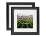 Cooper & Co. Set of 2 30x30cm Mat to 20x20cm Countryside Photo Frame Black