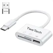 Micro SD Card Reader, SD Card Adapter, USB C Card Reader Adaptor OTG, Memory SD/Micro SD/TF/SDXC/SDHC/MMC, for USB & Type C Phone Tablet Laptop, iPhone iPad iMac MacBook, Samsung Android