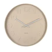 Karlsson Mr Brown Wall Clock 38cm Classic Quartz Battery Operated Clock For Living Room Bedroom