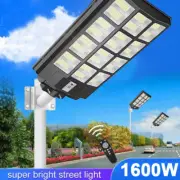 990000000000LM 1200W Commercial Solar Street Light IP67 Road Lamp+Pole+Remote