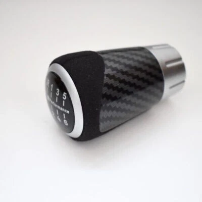 1x Carbon Fiber For Alcantara Shift Knob 6 Speed Weighted for BMW M3 E46 E60 E90