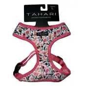 Tahari Pink Floral Print Chest Plate Harness Puppy Dog Size L NWT