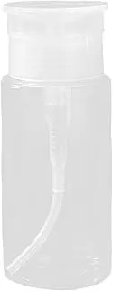 IEFIEL 100/120/150/200ml Pressure Pump Bottles Leak-Proof Cosmetic Containers for Nail Polish Makeup Remover Micellar Water Toner (Multi-Size Options) Transparent 120ML One Size