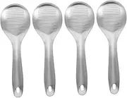 iplusmile 4pcs Stainless Steel Grater Spoon Manual Ginger Zester Tool for Cheese Onion Fruits Vegetables Compact Easy to Use Kitchen Utensils for Daily Cooking
