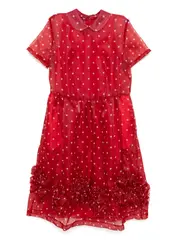 [COMME des GARCONS GIRL] Polyester Organdy Polka Dots Dress