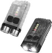 V10 LED Keychain EDC Flashlight USB Rechargeable Magnetic Torch Work UV Lamp V3