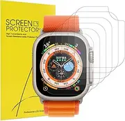 6 Pack for Apple Watch Ultra／Ultra 2 49mm Matte Screen Protector [Anti-Glare & Anti-Fingerprint], Soft TPU Clear Film,HD Transparent,Touch Sensitive