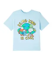 [Stella McCartney Kids] Stella McCartney Kids Printed cotton jersey T-shirt Y 4 blue