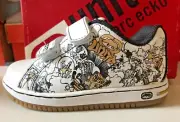 Skateboard Sneakers Marc Ecko Vintage White/Black Cartoon Little Boys Size 7 1/2
