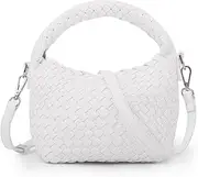 [GOKTOW] Woven Handbag Bag Purse,Leather Woven Crossbody Bags for Women, Designer Handbags Luxury Small Tote Bags