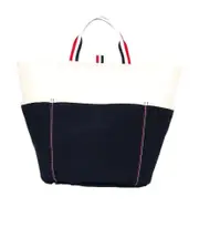large double-face canvas tote bag One size Black