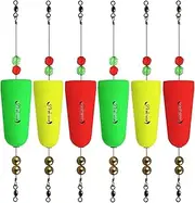 Dovesun Fishing Bobbers Popping Cork Weighted Fishing Floats Fishing Corks Popping Corks for Saltwater Freshwater 3pcs/6pcs