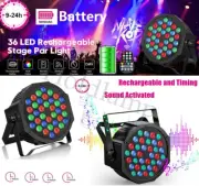 4PCS 36LED Par Light Stage Lighting RGB DMX Party Disco DJ Bar Wireless Battery