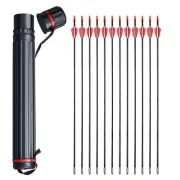 6X 31" Fiberglass Arrows Archery Hunting Target Arrows Quiver Recurve Bow
