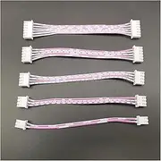 ROBAUN 10Pcs XH2.54 XH 2.54mm Pitch 2/3/4/5/6 Pin Female to Female Socket Wire Cable Connector Red White Wire 26AWG 10/20/30CM(Length 10CM,5Pin)
