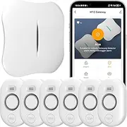 WiFi Water Leak Detector for Home with App Notification, 1 Gateway + 6 WD61 Sensor, 120dB Water Flood/Drip Alarm for Basement/Kitchen/Bathroom/Toilet/Laundry Room, Sink/Drain/Pipe/Faucet Leakage Alert