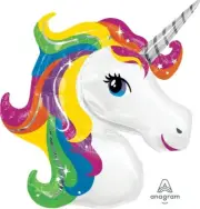 Anagram #31299 UNICORN Foil Mylar Balloon Party - 33" SuperShape - BRAND NEW