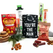 Beef Jerky Gift Bag for Men - Healthy & Exotic Jerky Variety Pack w Meat Snac...