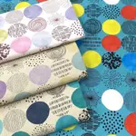 手作森林 蝦皮限定 日本製 設計師 棉麻 圓圈 圈圈 布料 進口布料 日本布料 日本布