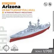SSMODEL SS700559S 1/700 Military Model Kit US Arizona Battleship Full Hull