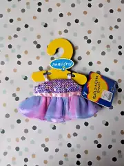 Build a Bear NEW Smallfry/Buddies Purple Sparkle Dress with Tags