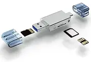 USB Type C Card Reader, USB C Type C/USB 2.0 to NM Nano Memory Card & TF Micro SD Card Reader for Phone & Laptop