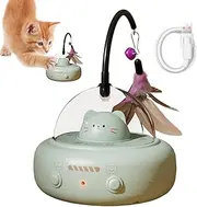 Automated Cat Toy - Motion Activated Automatic Cat Games with Feather - Pet Accessories for Mental Stimulation Boredom Hunting Playtime Home Birthday Holiday