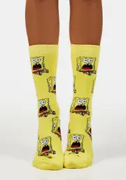 [Cool Socks] Surprised Spongebob Crew Socks