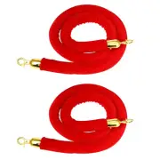 Red Velvet Stanchion Rope 5' crowd control barrier car show theater party stage