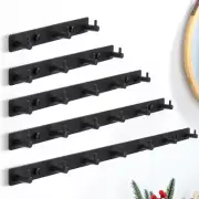 Black Robe Hook Home Wall Mounted Door Coat Clothes Towel Holder Hanger Storage