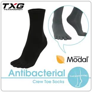 TXG長效性抗菌中筒五趾襪-3雙入