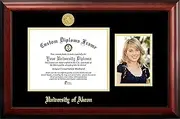 Campus Images NCAA Akron Zips Unisex University of Akron 11 x 8.5 Inches Gold Embossed Diploma Frame with 5 x 7 Inches Portrait Gold Embossed Diploma Frame with 5 x 7 Inches Portrait Brown One Size