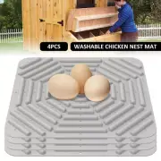 4Pcs Chicken Nesting Pad Washable Chicken Nesting Box Mat Reusable Chicken Kohbr