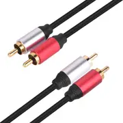 Premium 2 RCA to 2 RCA Stereo Audio Cable Cord Male-Male Gold Plated