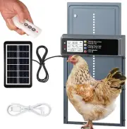 New Nypots Automatic Chicken Coop Door Solar Powered Light Sensor Remote Control
