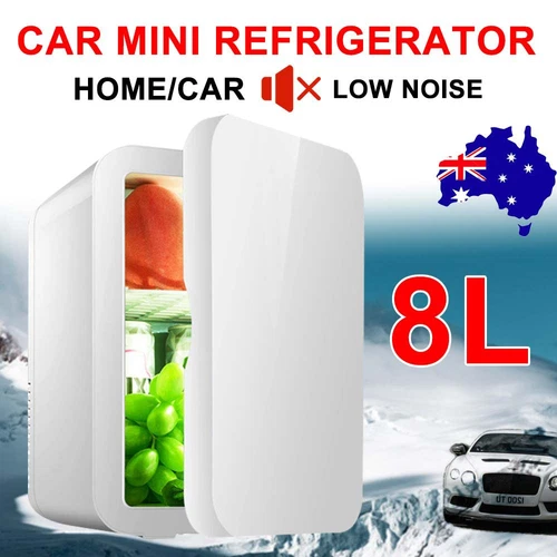 2 in1 8L Mini Fridge Beauty Makeup Cosmetic Cooler Car Drink Warmer Refrigerator