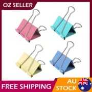 96 Pieces Deli Foldback Clips Color Steel Binder Bulldog Clip Paper Bind 25mm AU