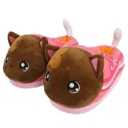 Meemeows Cat Plush Slippers Cute Anime Cartoon Aphmau Plush Cat Stuffed Animal Plush Slippers Gift For Fans Kids