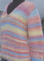Muench Yarns Knitting Pattern 233 Big Baby V-Neck Pullover - Adult Version