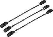 Hat Retainers, 3Pcs Hat Strap Clips Black Cap Fishing Lanyard Leash Retainer with Crocodile Clips Coiled Cord Apparel Keeper Holder Retractable Rope for Golfing Fishing Boating Cap Lanyard Clip