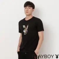 在飛比找momo購物網優惠-【PLAYBOY】相片印兔頭上衣(黑色)